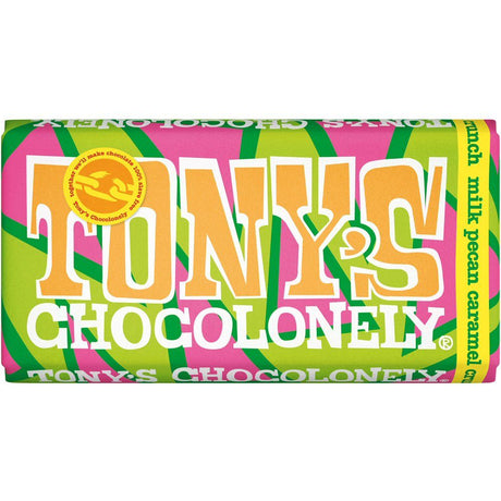 Tony's Chocolonely 180g Caramel & Pecan Milk Chocolate Bar - Old Railway Line Garden Centre