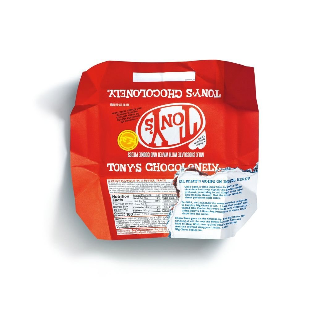 Tony's Chocolonely 180g Crispy Wafer Milk Chocolate Bar - Old Railway Line Garden Centre