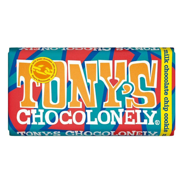 Tony's Chocolonely 180g Milk Chocolate Chip Cookie Bar - Old Railway Line Garden Centre