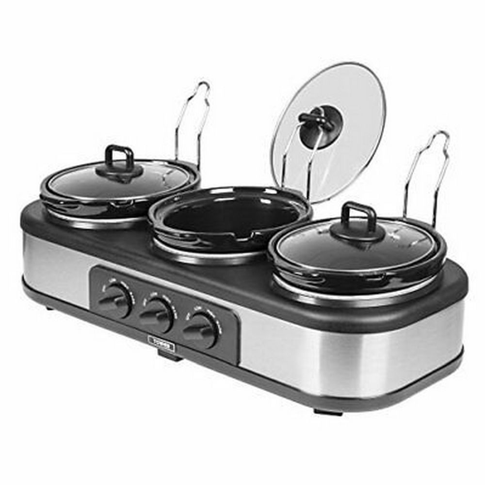 Tower 3 Pot Slow Cooker 3 x 1.5 L Pot - Old Railway Line Garden Centre