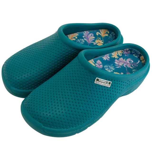 Town & Country Teal Eva Cloggies - Size 8 - Old Railway Line Garden Centre