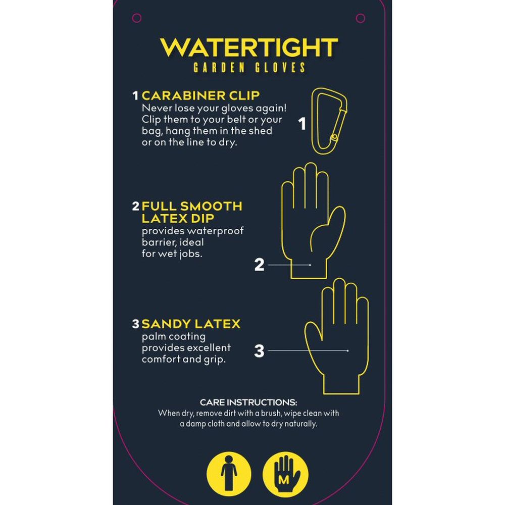 Treadstone ClipGlove Dark Blue Watertight Gloves - Medium - Old Railway Line Garden Centre