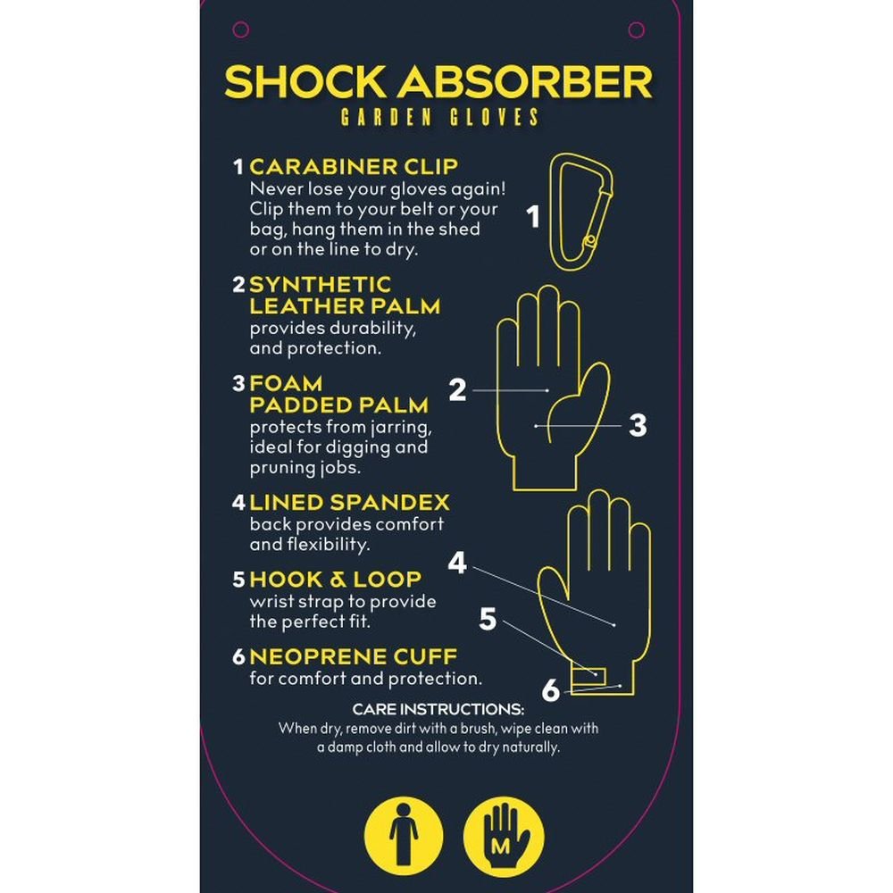 Treadstone ClipGlove Khaki Shock Absorber Gloves - Medium - Old Railway Line Garden Centre