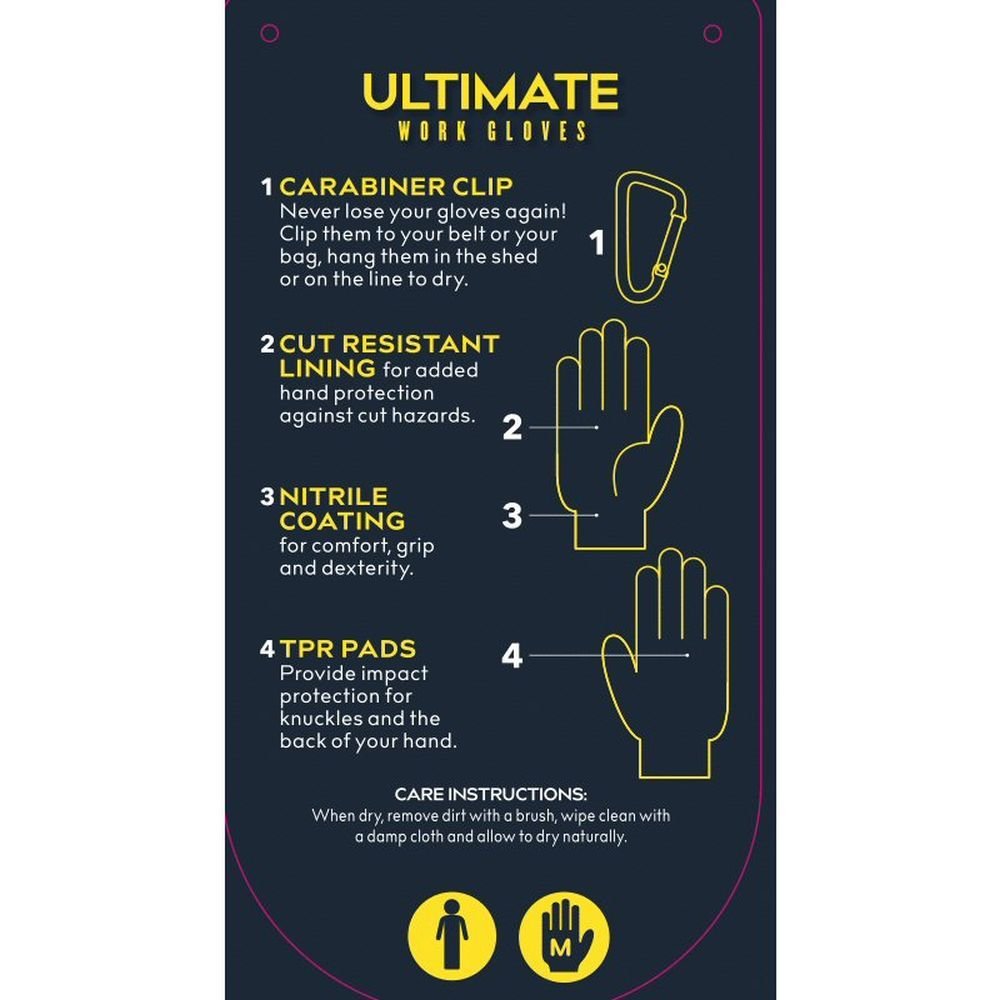 Treadstone ClipGlove Khaki Ultimate Gloves - Medium - Old Railway Line Garden Centre