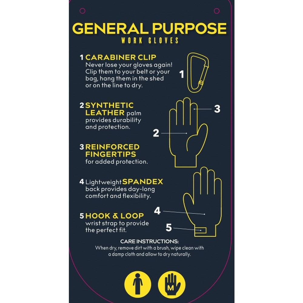 Treadstone ClipGlove Orange General Purpose Gloves - Large - Old Railway Line Garden Centre