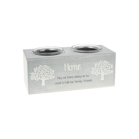 Tree of Life Collection 17.5cm Home Double Tealight Holder - Old Railway Line Garden Centre