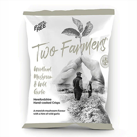 Two Farmers 40g Woodland Mushroom & Wild Garlic Crisps - Old Railway Line Garden Centre
