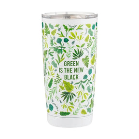 Typhoon 600ml Green is the New Black Coffee Tumbler - Old Railway Line Garden Centre