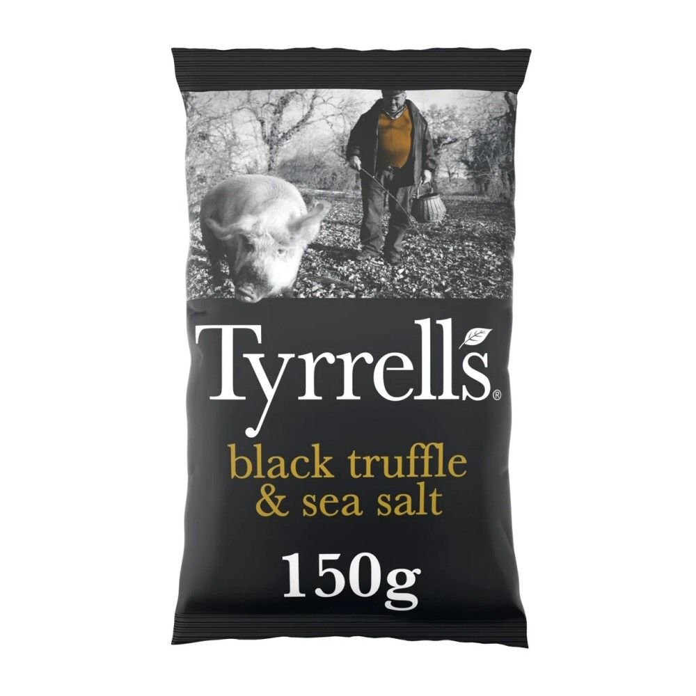 Tyrells 150g Black Truffle & Sea Salt Crisps - Old Railway Line Garden Centre