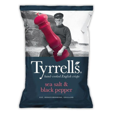 Tyrells 150g Sea Salt & Black Pepper Crisps - Old Railway Line Garden Centre