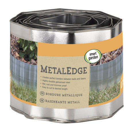 Useful 15cm x 3m Metal Lawn Edging - Old Railway Line Garden Centre