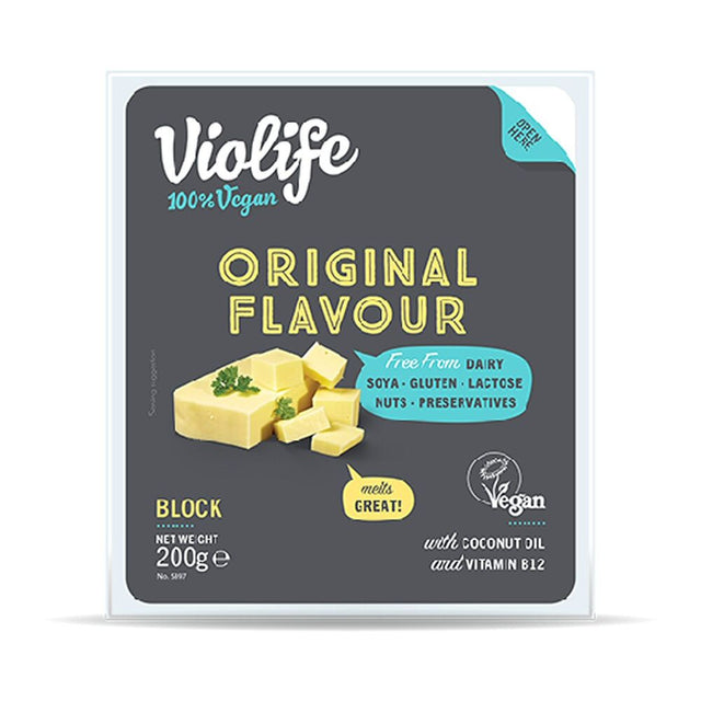 Violife 200g Original Flavour 100% Vegan Cheese Block - Old Railway Line Garden Centre
