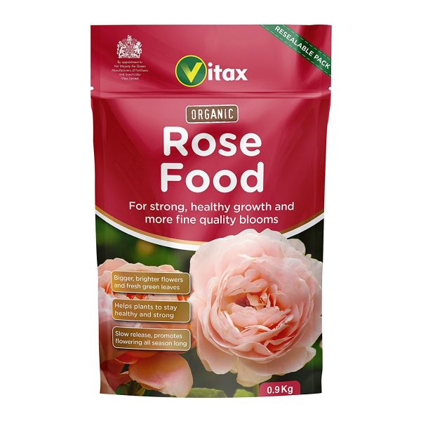 Vitax 0.9kg Organic Rose Food Pouch - Old Railway Line Garden Centre