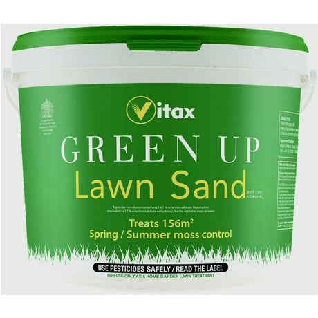 Vitax 12kg Green Up Lawn Sand Tub - Old Railway Line Garden Centre