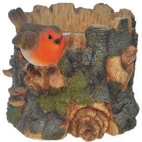 Vivid Arts 18cm Robin on Tree Planter - BG - TP01 - F - Old Railway Line Garden Centre