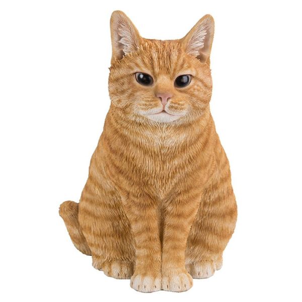 Vivid Arts 30cm Ginger Sitting Cat - XRL - SC31 - B - Old Railway Line Garden Centre