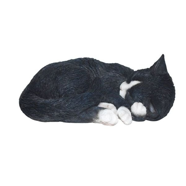 Vivid Arts 30cm Sleeping Black and White Cat - XRL - ZC35 - B - Old Railway Line Garden Centre