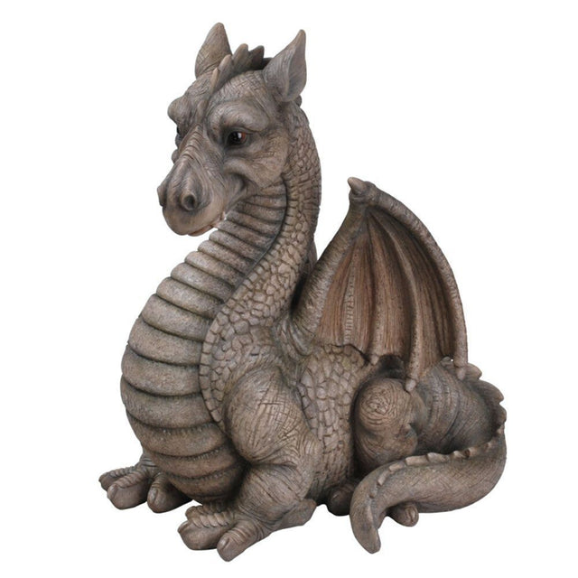 Vivid Arts 51cm Winged Grey Dragon - Old Railway Line Garden Centre