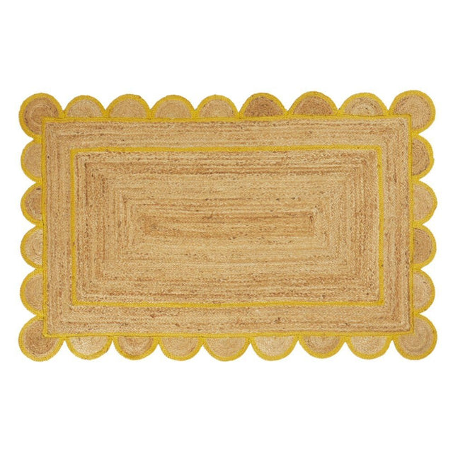 Walton & Co. 180cm Ochre Elsie Jute Rug - Old Railway Line Garden Centre