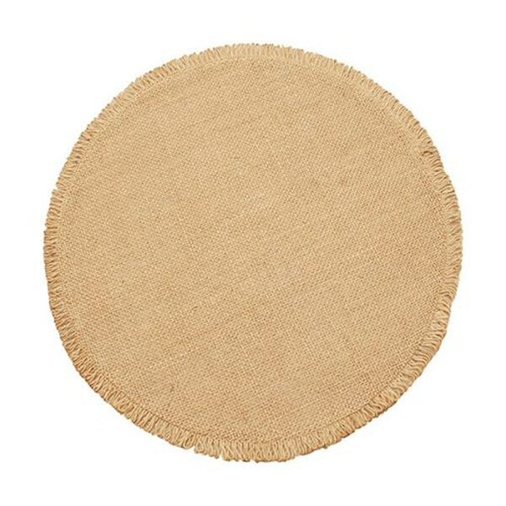 Walton & Co 32cm Natural Jute Circular Placemat - Old Railway Line Garden Centre