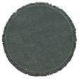 Walton & Co 32cm Slate Green Circular Jute Placemat - Old Railway Line Garden Centre