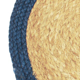 Walton & Co. 35cm Blue Fiesta Circular Jute Placemat - Old Railway Line Garden Centre