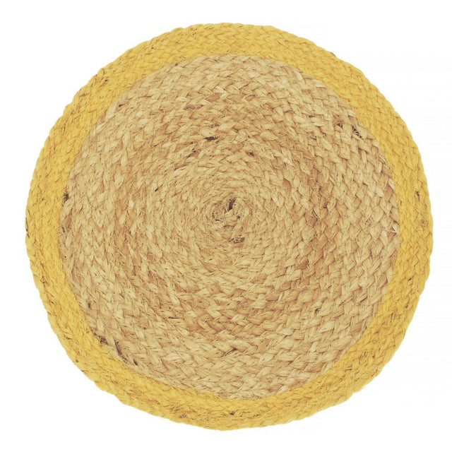 Walton & Co. 35cm Ochre Fiesta Circular Jute Placemat - Old Railway Line Garden Centre