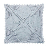 Walton & Co. 43cm Pale Blue Crochet Cushion - Old Railway Line Garden Centre