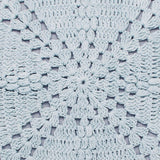 Walton & Co. 43cm Pale Blue Crochet Cushion - Old Railway Line Garden Centre