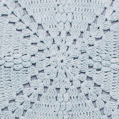 Walton & Co. 43cm Pale Blue Crochet Cushion - Old Railway Line Garden Centre