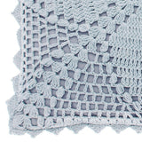 Walton & Co. 43cm Pale Blue Crochet Cushion - Old Railway Line Garden Centre