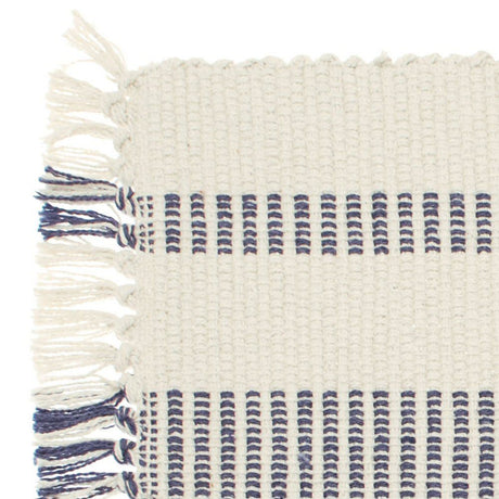 Walton & Co. 48cm Blue Recycled Cotton Stripe Placemat - Old Railway Line Garden Centre