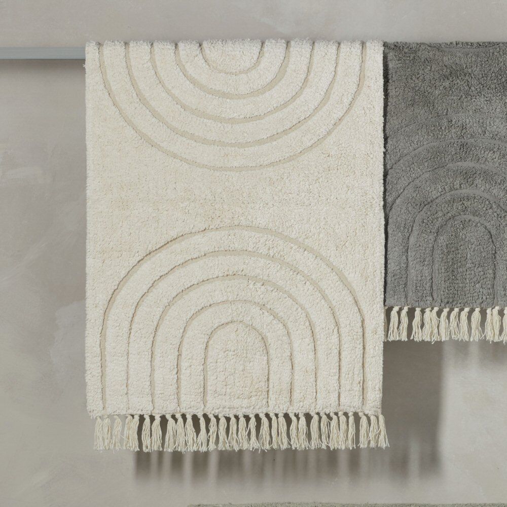Walton & Co. 90 x 60cm Cream Bhodi Rug - Old Railway Line Garden Centre