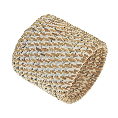 Walton & Co. White Rattan Napkin Ring - Old Railway Line Garden Centre