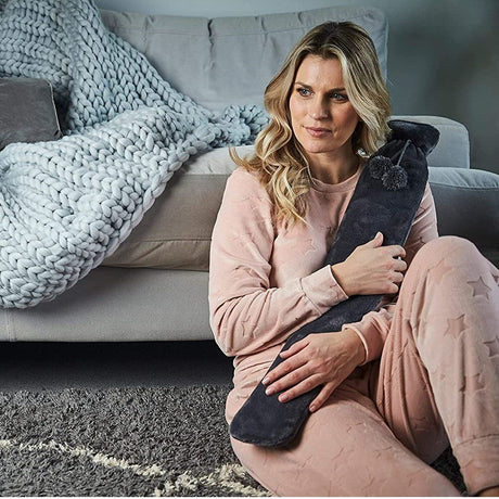 Warmies 80cm Extra Long Grey Nordic Hot Water Bottle - Old Railway Line Garden Centre