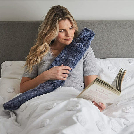 Warmies 80cm Extra Long Marshmallow Blue Hot Water Bottle - Old Railway Line Garden Centre