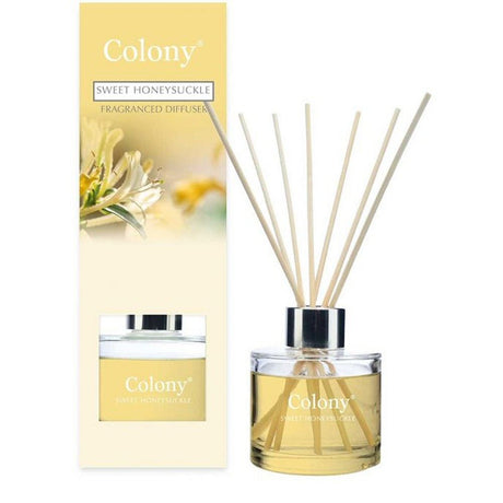 Wax Lyrical Colony 200ml Sweet Honeysuckle Reed Diffuser - Old Railway Line Garden Centre