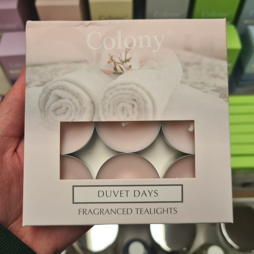 Wax Lyrical Colony Duvet Days Tea Light Candles (Pack of 9) - Old Railway Line Garden Centre