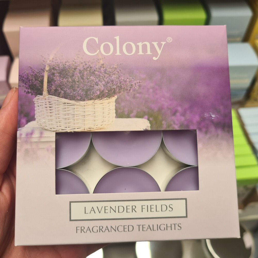 Wax Lyrical Colony Lavender Fields Tea Light Candles (Pack of 9) - Old Railway Line Garden Centre