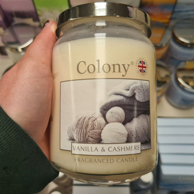 Wax Lyrical Colony Vanilla & Cashmere Large Jar Candle - Old Railway Line Garden Centre