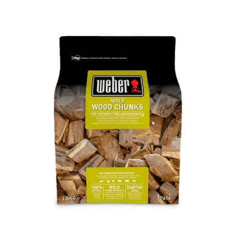 Weber 1.5kg Apple Wood Smoking Chunks - 17616 - Old Railway Line Garden Centre