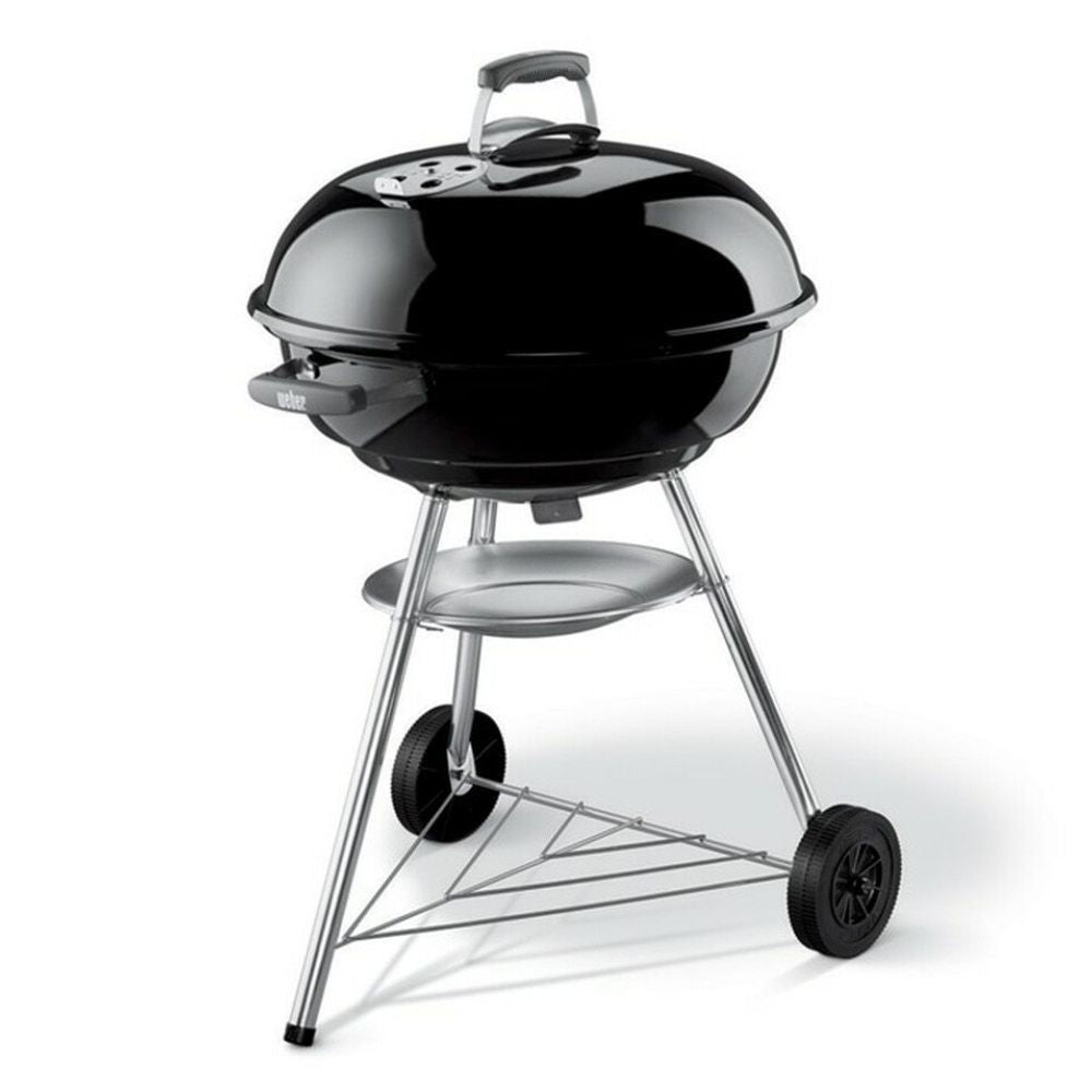Weber 47cm Black Compact Kettle Charcoal Barbecue - 1221004 - Old Railway Line Garden Centre