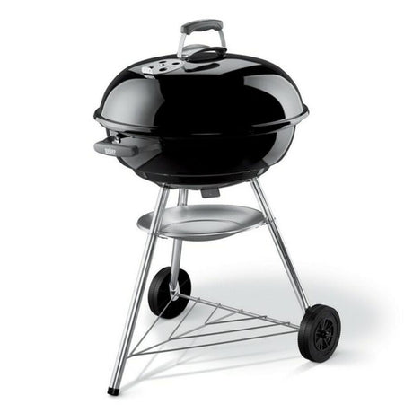 Weber 47cm Black Compact Kettle Charcoal Barbecue - 1221004 - Old Railway Line Garden Centre