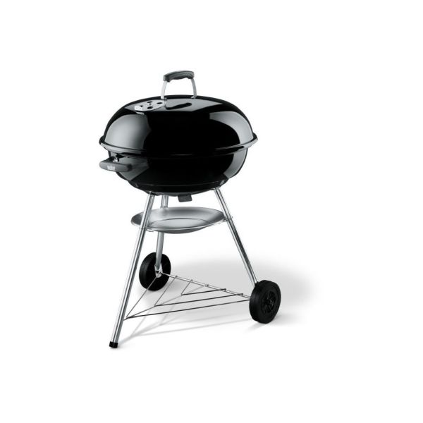 Weber 57cm Black Compact Kettle Charcoal Barbecue (1321004) - Old Railway Line Garden Centre