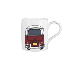 Welsh Connection Dark Red Camper Van Mug - Old Railway Line Garden Centre