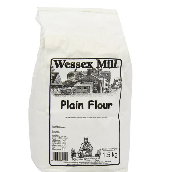 Wessex Mill 1.5kg Plain White Flour - Old Railway Line Garden Centre