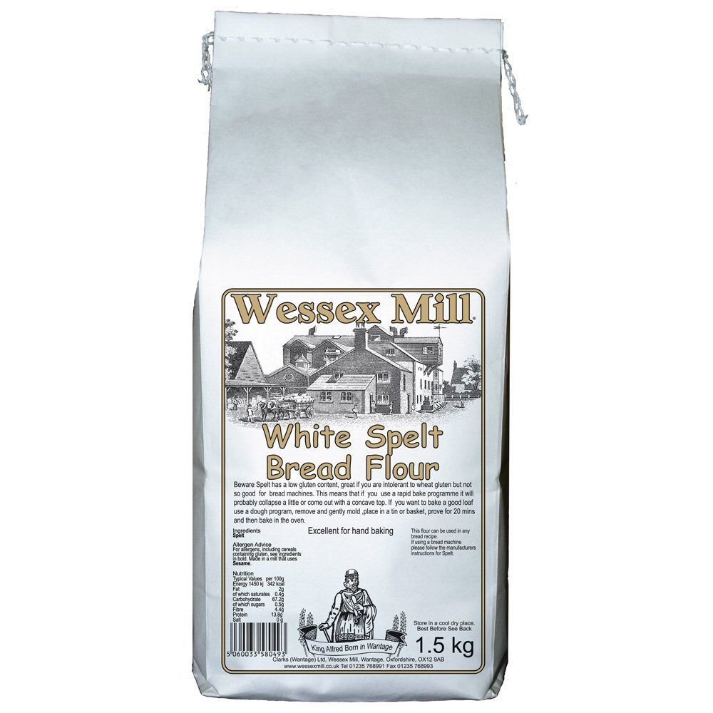 Wessex Mill 1.5kg White Spelt Bread Flour - Old Railway Line Garden Centre