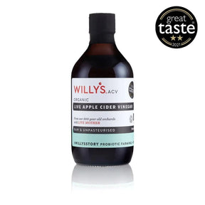 Willy's 500ml Apple Cider Vinegar With Live Mother - Old Railway Line Garden Centre