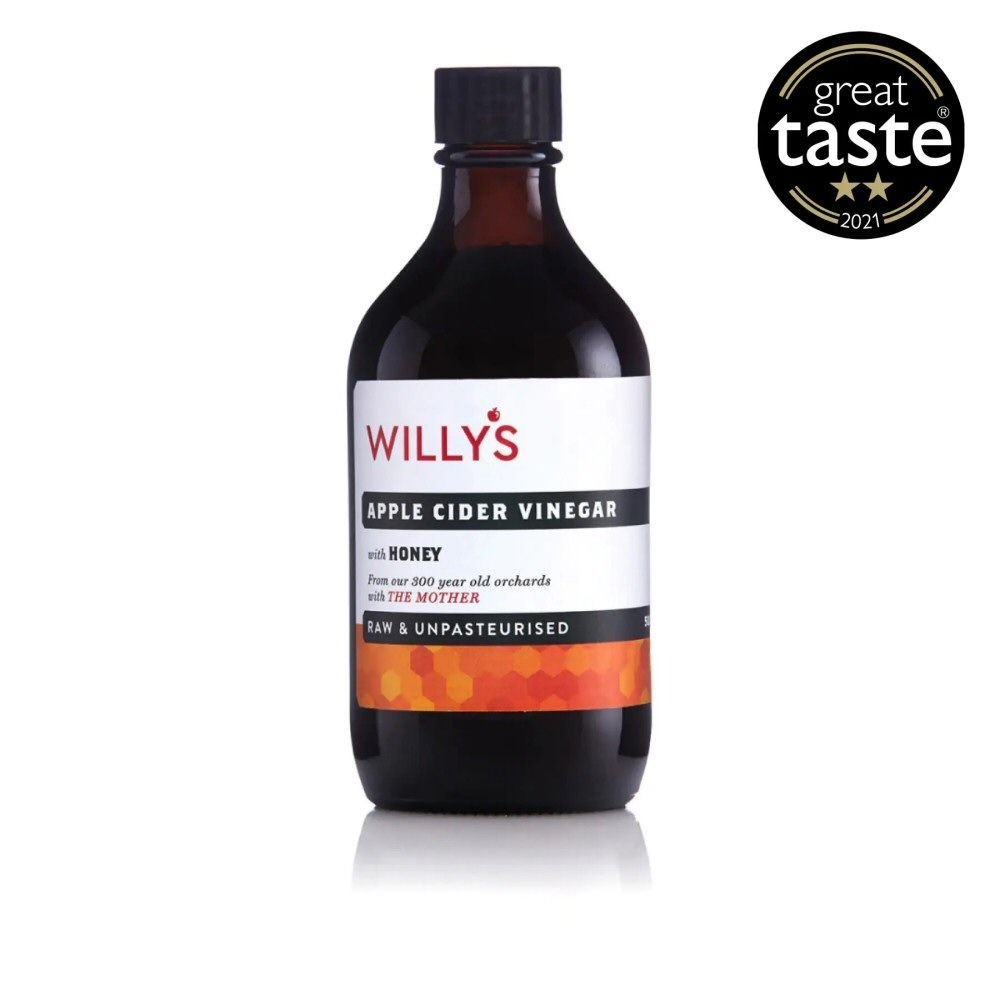 Willy's 500ml Apple Cider Vinegar With the Mother & Honey - Old Railway Line Garden Centre