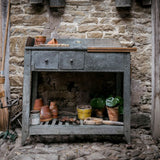 Wilstone 102cm Galvanised Steel Garden Potting Table - Old Railway Line Garden Centre